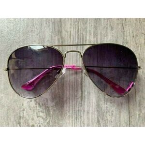 Summer Sunglasses Aviator Oversized Fashion Trendy Silver Pink Decal Designer